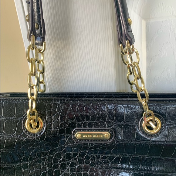 ANNE KLEIN BLACK SHOULDER BAG - Picture 3 of 8